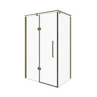 Kabiny prysznicowe - Sea Horse Metal-hurt Złota prostokątna kabina prysznicowa 120x80 BK248T08/12ZL Fresh Line Lewa - miniaturka - grafika 1