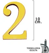 Numery na dom - Unbekannt WOLF Pack Numero wykonane z mosiądzu z ukrytym śrubunkiem (Blister 1 szt) - miniaturka - grafika 1