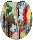 Deski sedesowe - Sitzplatz Deska sedesowa High Gloss dekoracja z tworzywa sztucznego | deska toalety | deska klozetowa barw składającą się z drewnianej | | metalowy zawias | automatycznego opuszczania Soft-Close-Fast-Fix-szybki - miniaturka - grafika 1