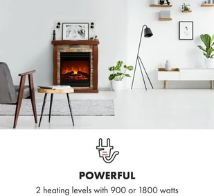 Klarstein Lienz, , 1800 W, Polystone, FP6- Kaprun-ODM - Kominki elektryczne - miniaturka - grafika 2