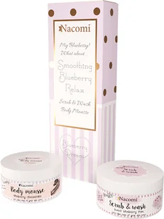 Nacomi SET Blueberry Dream masło do ciała 180g + pianka peelingująca do ciała 180g - Zestawy kosmetyków damskich - miniaturka - grafika 3