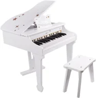 Instrumenty muzyczne dla dzieci - Classic World DREWNIANE PIANINO FORTEPIAN ZE STOŁECZKIEM 54273 - miniaturka - grafika 1