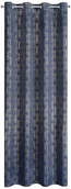 Zasłony - EUROFIRANY Zasłona zaciemniająca Kaja granatowa 135 x 250 cm na przelotkach - miniaturka - grafika 1