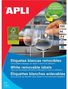 Apli Etykiety usuwalne 48,5x25,4mm, prostokątne, białe AP3054 - Etykiety do drukarek - miniaturka - grafika 3