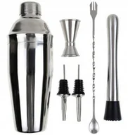 Shakery barmańskie - Zestaw barmański do drinków shaker 750 ml 6 el Zestaw barmański do drinków shaker 750 ml 6 el 5907443621623 - miniaturka - grafika 1