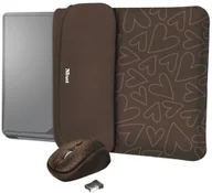 Torby na laptopy - Trust etui na laptopa i mysz YVO MOUSE + SLEEVE 15,6" 23446 brązowe - miniaturka - grafika 1