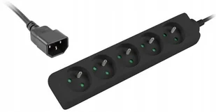 LANBERG LANBERG Listwa zasilająca do UPS 1 m czarna 5XPL - Listwy zasilające - miniaturka - grafika 3