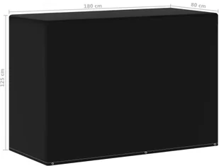 vidaXL Pokrowiec na meble ogrodowe, 6 oczek, 180 x 80 x 125 cm - Pokrowce na meble ogrodowe - miniaturka - grafika 5