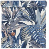 Tapety - Rasch Tapeta Liście 689501 niebieska winylowa na flizelinie - miniaturka - grafika 1