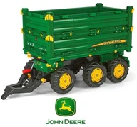 Jeździki dla dzieci - Rolly Toys Przyczepa trzyosiowa z wywrotem John Deere 125043 - miniaturka - grafika 1