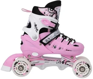 Nils EXTREME NH10905 4w1 RÓŻOWE ROZM. L(39-42) ŁYŻWOROLKI Z WYM. PŁOZĄ HOKEJOWĄ EXTREME 16-25-031 - Rolki - miniaturka - grafika 17