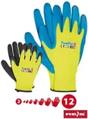 Rękawice robocze - Reis FAMILIAR - Rękawice ochronne z poliestru, spieniony lateks dla całej rodziny, 2 kolory w opakowaniu - 2-12. - miniaturka - grafika 1