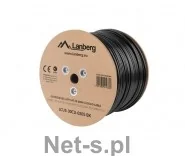 LANBERG Kabel UTP Kat.5E CU 305m drut outdoor żelowany (LCU5-30CU-0305-BK) - Kable miedziane - miniaturka - grafika 4