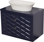Szafki łazienkowe - Gante Szafka z umywalką granatowy mat 80 cm seria Cobra G CBR-GN-U80/48/2 + FINI 60 - miniaturka - grafika 1