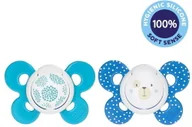 Smoczki uspokajające - Chicco smoczek Physio Comfort silikonowy chłopiec kropki/miedź 2 szt. 6 16 m - miniaturka - grafika 1