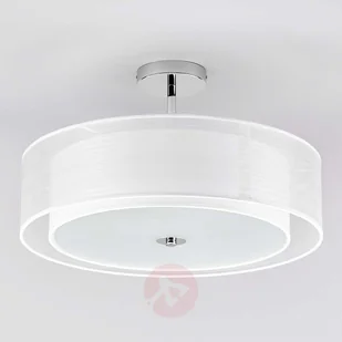 Lampenwelt Lampa sufitowa LED PIKKA z białym abażurem - Lampy sufitowe - miniaturka - grafika 2
