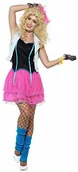 Stroje karnawałowe - SMIFFYS damski kostium z lat 80. dzika dziewczynka, różowy, l, Rosa 44447L - miniaturka - grafika 1
