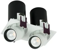 Oprawy, klosze i abażury - OXYLED Oprawa wpuszczana DELLE SQ DUE 12W ciepła 3000K biały/czarny szer. 15,2x6,4cm - 2 457228 - miniaturka - grafika 1