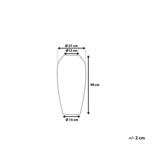 Beliani Wazon dekoracyjny złoty błyszczący LORCA - Poduszki ogrodowe - miniaturka - grafika 9