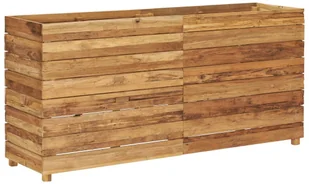 vidaXL Donica, 150 x 40 x 72 cm, drewno tekowe z recyklingu i stal - Donice - miniaturka - grafika 2