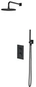 Stelaże i zestawy podtynkowe do WC - Omnires SYSCT11 AT CONTOUR termostatyczny system prysznicowy podtynkowy antracyt - miniaturka - grafika 1