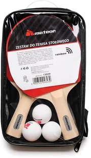 Meteor Zestaw do tenisa stołowego 2 rakietki i 3 piłeczki 15029 - Tenis stołowy - miniaturka - grafika 3