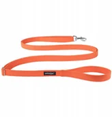 Smycze dla psów - Ami Play Smycz Cotton Easy Fix M 160-300/2cm Pomara - miniaturka - grafika 1