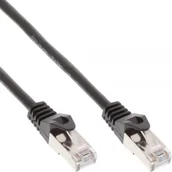 Kable miedziane - InLine Patchcord F/UTP Cat.5e czarny 0.3m 71533S - miniaturka - grafika 1