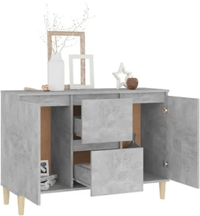 vidaXL Szafka szarość betonu 103,5x35x70 cm płyta wiórowa 806107 - Komody - miniaturka - grafika 4