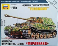 Modele do sklejania - Zvezda 500786195 1: 100 SD.Do opon samochodowych.184 Ferdinand Heavy zbiornika - miniaturka - grafika 1