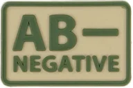 Odzież taktyczna i umundurowanie - Emblemat grupa krwi AB Rh- Khaki - 2 szt. (OD-BLP-RB-13 AB/RH-) OD-BLP-RB-13 AB/RH- - miniaturka - grafika 1