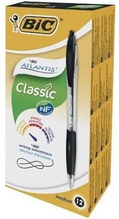 BIC Długopis Atlantis Classic Czarny 12 sztuk - Długopisy - miniaturka - grafika 4