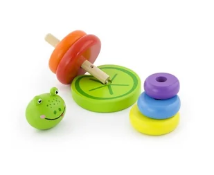 VIGA Piramidka edukacyjna żabka MS_2227 - Układanki dla dzieci - miniaturka - grafika 5