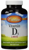 Witaminy i minerały dla sportowców - Carlson Labs Sklep CARLSON LABS VITAMIN D3 2000 IU - 360 KAPSUŁEK - miniaturka - grafika 1