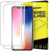Szkła hartowane na telefon - Wozinsky szkło hartowane na cały ekran + osłona na tył z aluminiową ramką iPhone XS / X srebrny 7426825337153 - miniaturka - grafika 1