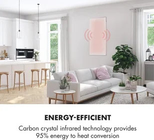 Klarstein Klarstein Wonderwall 72 Promiennik podczerwieni 60 x 120 cm 720 W timer tygodniowy IP24 kolor biały ACO14-Wonderwall-720 - Ogrzewanie przenośne - miniaturka - grafika 2