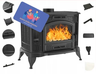 Piec Żeliwny Koza Żeliwna K9 Fi 150 Kominek Okazja - Piece wolnostojące - miniaturka - grafika 3