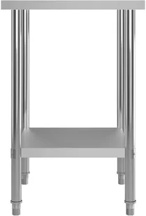 VidaXL Kuchenny stół roboczy, 60x60x85 cm, stal nierdzewna 51184 VidaXL - Stoły gastronomiczne - miniaturka - grafika 4