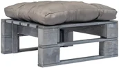 Pozostałe meble ogrodowe - vidaXL Ogrodowe siedzisko z palet z szarą poduszką, szare drewno FSC vidaXL - miniaturka - grafika 1