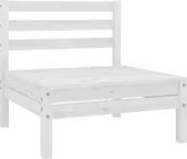 Sofy ogrodowe - vidaXL Ogrodowa sofa środkowa biała lite drewno sosnowe 806573 - miniaturka - grafika 1