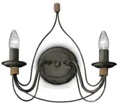 Lampy ścienne - IDEAL LUX Lampa Ścienna Corte Ap2 Ruggine 057200 Wys. 37,0 - miniaturka - grafika 1