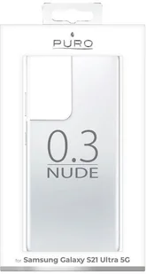 PURO 0.3 Nude - Etui Samsung Galaxy S21 Ultra (przezroczysty) - Etui i futerały do telefonów - miniaturka - grafika 2
