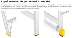 ALOSS 996 99674602 Drabina magazynowa mostek jednostronny wysokość robocza 3,08m) 74602-uniw - Drabiny - miniaturka - grafika 6