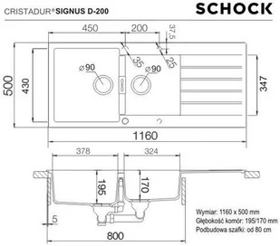 Schock SIGNUS D-200 Silverstone - Zlewozmywaki - miniaturka - grafika 3