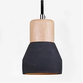 Lampy sufitowe - Step into design Lampa wisząca 12cm Step into design Concrete czarny beton ST-5220-BLACK - miniaturka - grafika 1