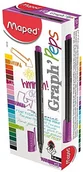 Cienkopisy - Maped 749108 Graph Peps Fineliner  Sweet Fioletowy (12 sztuk) 749108 - miniaturka - grafika 1