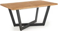 Stoły - Halmar Stół rozkładany MASSIVE, blat - jasny dąb, na czarnych, metalowych nogach - miniaturka - grafika 1