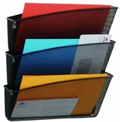 Pojemniki biurowe - Alba kuweta na dokumenty, z siatki, kolor szary MESHFILE N - miniaturka - grafika 1