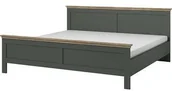 Łóżka - Helvetia Łóżko EVORA 31-32 160x200 cm Zielony + Dąb Lefkas 24ZRJU31 - miniaturka - grafika 1