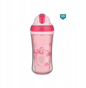 Canpol babies Bidon z rurką 260ml flaming 6O37FG 6O37FG SAM One size - Bidony dla dzieci - miniaturka - grafika 2